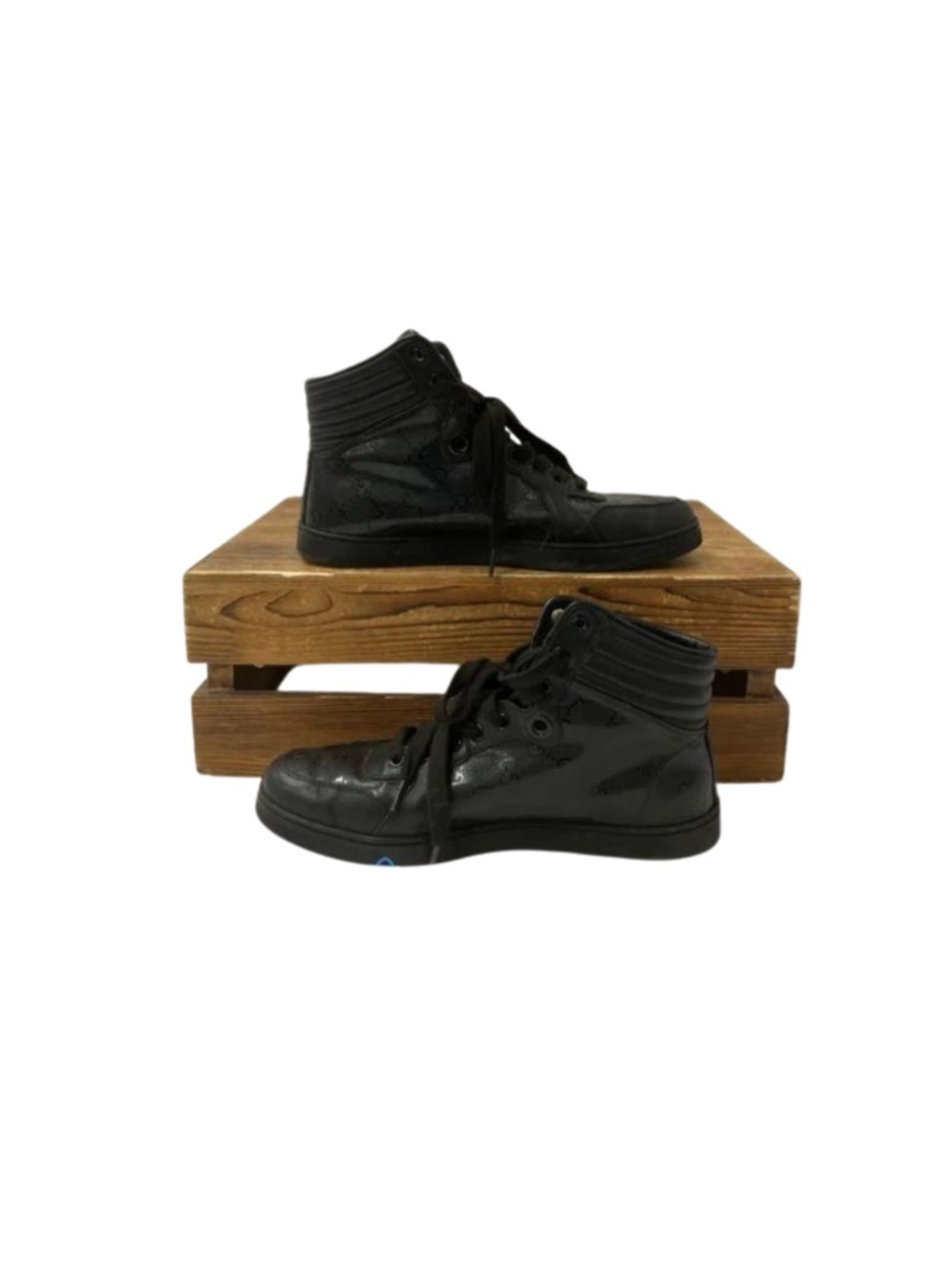 Gucci Authenticated Men's 224778 Black Sneakers Size 6.5 G - Picture 5 of 8